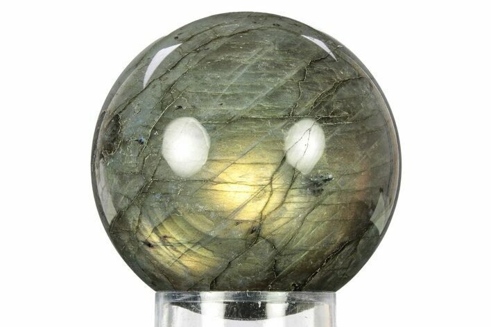 Flashy, Polished Labradorite Sphere - Great Color Play #277264